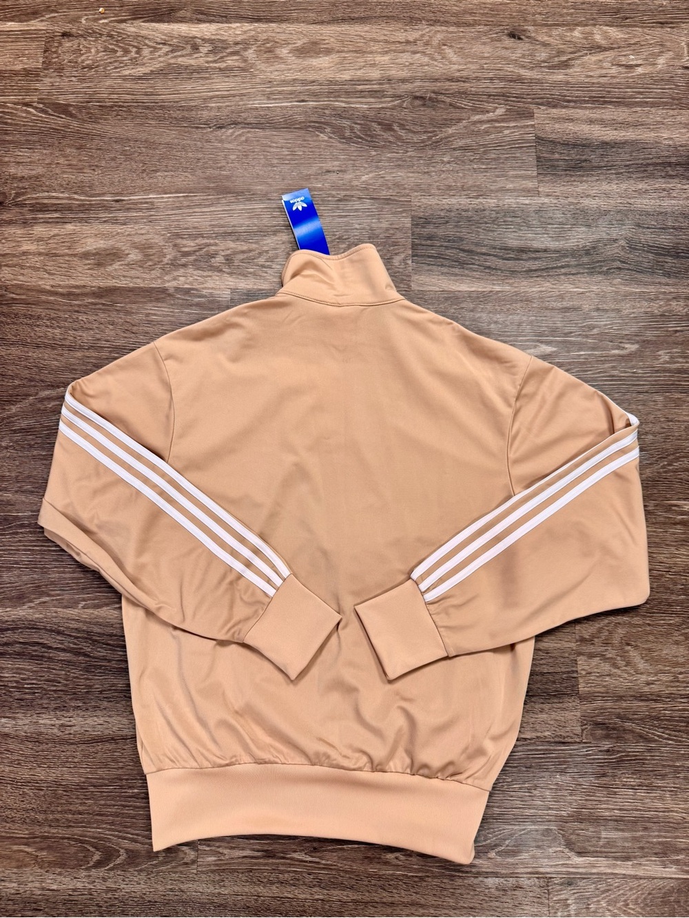 Adidas Originals Beckenbauer Track Jacket Beige Trefoil 3 Stripe NWT S - Picture 2 of 7